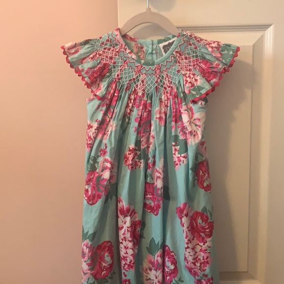 Flutter Sleeve Smocked Dress - Picture 1 of 2